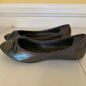 Steve Madden Dark Grey Metallic Flat Shoes